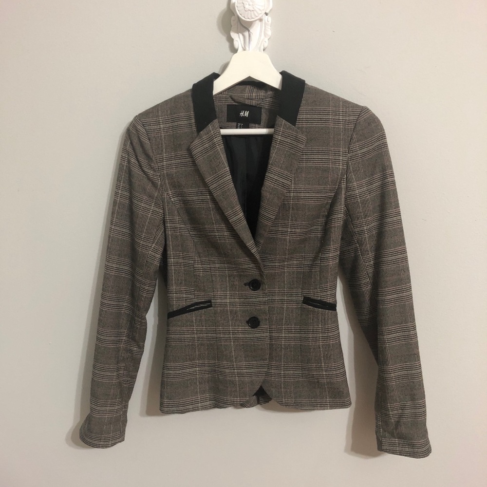 H&M plaid blazer. Perfect for work or going out